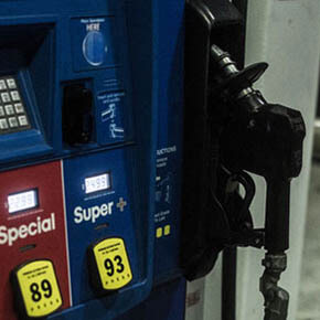 Close up of gas pump