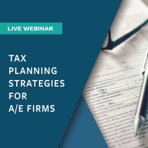 Tax planning strategies for AE firms graphic